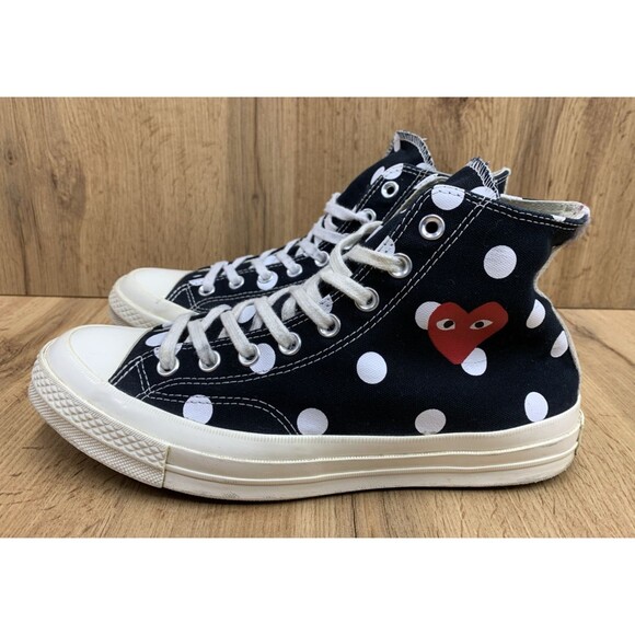 Converse Chuck 70 Hi Polka Dot Sneakers 157250C Comme des Garcons Play Size 9 - Picture 3 of 16